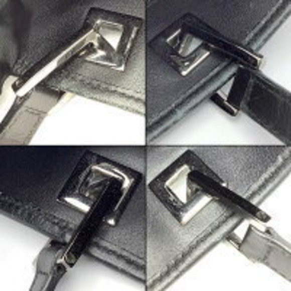 GUCCI GG canvas tote bag black handbag mini - Picture 11 of 16